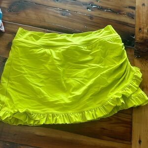 Neon green high waist skirted bottom